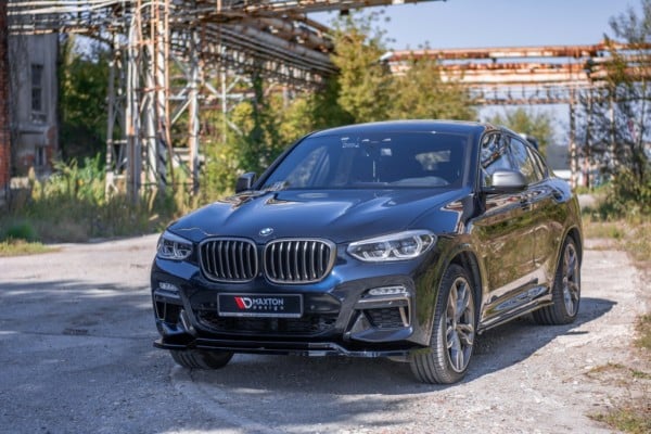 MAXTON DESIGN - Spoiler pod Predný náraznik   for vhodné pre BMW X4 M-Pack G02 , Čierny lesk – Obrázok 2