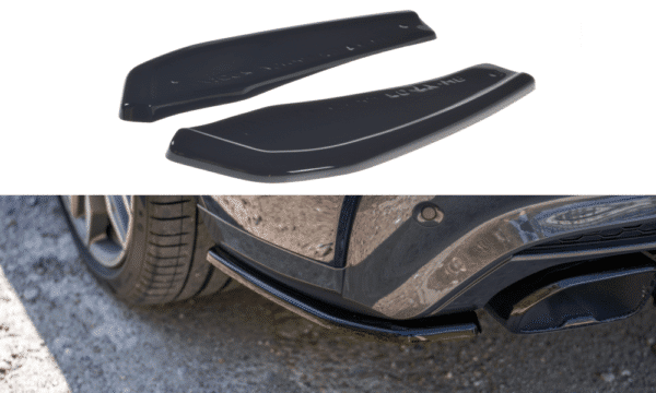 MAXTON DESIGN - Bočné difúzory zadného náraznika for vhodné pre BMW X4 M-Pack G02 , Čierny lesk
