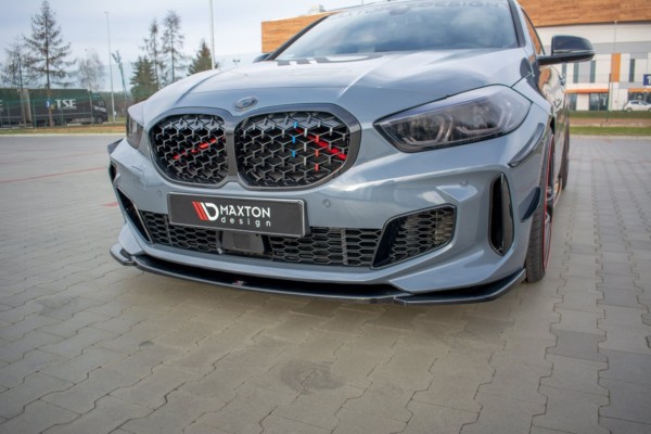 MAXTON DESIGN - Spoiler pod Predný náraznik V.3 for vhodné pre BMW 1 F40 M-Pack/ M135i , Čierny lesk – Obrázok 3
