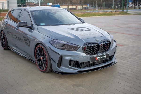 MAXTON DESIGN - Spoiler pod Predný náraznik V.3 for vhodné pre BMW 1 F40 M-Pack/ M135i , Čierny lesk – Obrázok 4