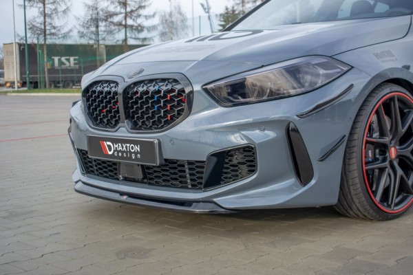 MAXTON DESIGN - Spoiler pod Predný náraznik V.2 for vhodné pre BMW 1 F40 M-Pack/ M135i , Čierny lesk – Obrázok 2