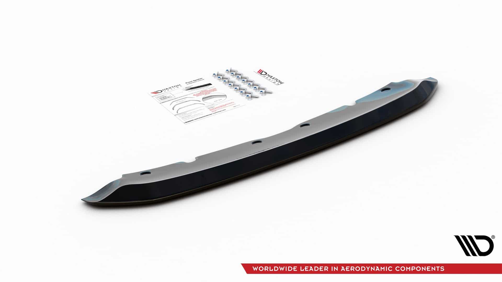 MAXTON DESIGN - Spoiler pod Predný náraznik V.2 for vhodné pre BMW 1 F40 M-Pack/ M135i , Čierny lesk – Obrázok 6