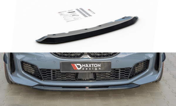 MAXTON DESIGN - Spoiler pod Predný náraznik   V.2 for vhodné pre BMW 1 F40 M-Pack/ M135i , Čierny lesk