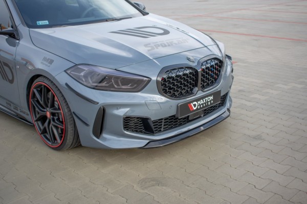 MAXTON DESIGN - Spoiler pod Predný náraznik V.2 for vhodné pre BMW 1 F40 M-Pack/ M135i , Čierny lesk – Obrázok 4