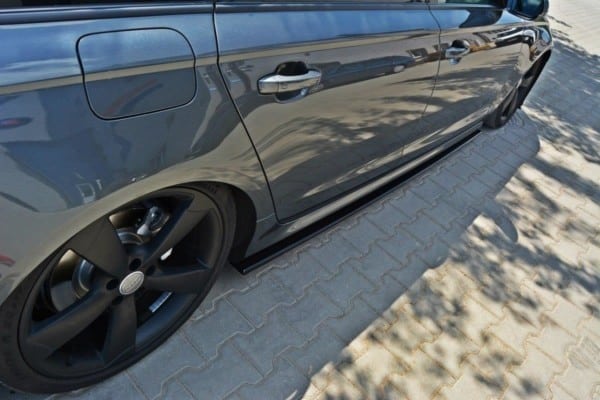 MAXTON DESIGN - Lišty pod prahy Audi S6 / A6 S-Line C7 , 
Čierny lesk – Obrázok 2