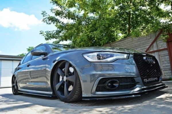 MAXTON DESIGN - Lišty pod prahy Audi S6 / A6 S-Line C7 , 
Čierny lesk – Obrázok 3