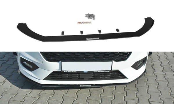 MAXTON DESIGN - Spoiler pod predný náraznik RACING  V.2 Ford Fiesta Mk8 ST / ST-Line , Čierny lesk