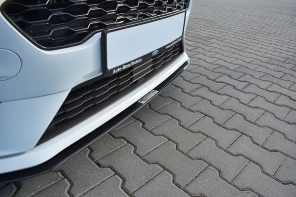 MAXTON DESIGN - Spoiler pod predný náraznik RACING  V.2 Ford Fiesta Mk8 ST / ST-Line , Čierny lesk – Obrázok 2