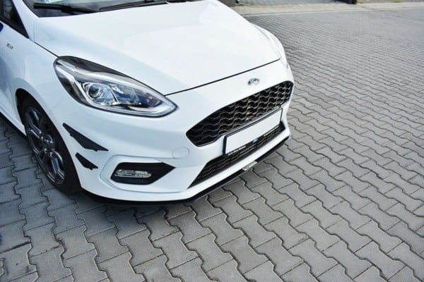 MAXTON DESIGN - Spoiler pod predný náraznik RACING  V.2 Ford Fiesta Mk8 ST / ST-Line , Čierny lesk – Obrázok 3
