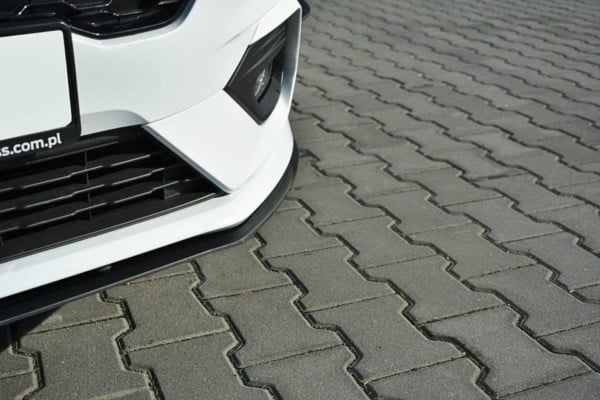MAXTON DESIGN - Spoiler pod predný náraznik RACING  V.2 Ford Fiesta Mk8 ST / ST-Line , Čierny lesk – Obrázok 4