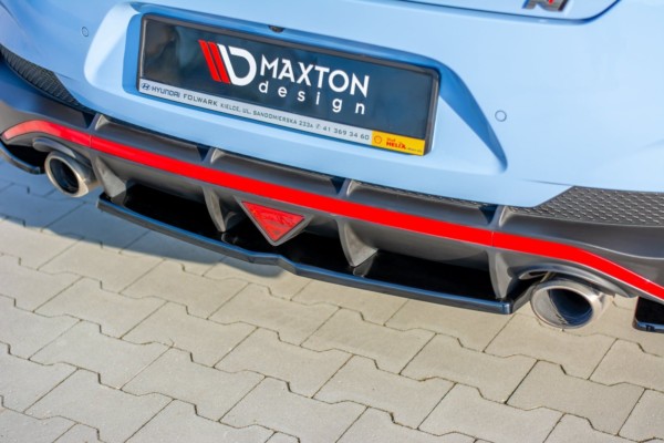 MAXTON DESIGN - Stredový spoiler pod zadný náraznik Hyundai I30 N Mk3 Fastback , Čierny lesk – Obrázok 3
