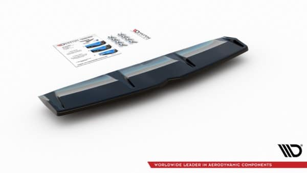 MAXTON DESIGN - Stredový spoiler pod zadný náraznik Hyundai I30 N Mk3 Fastback , Čierny lesk – Obrázok 5