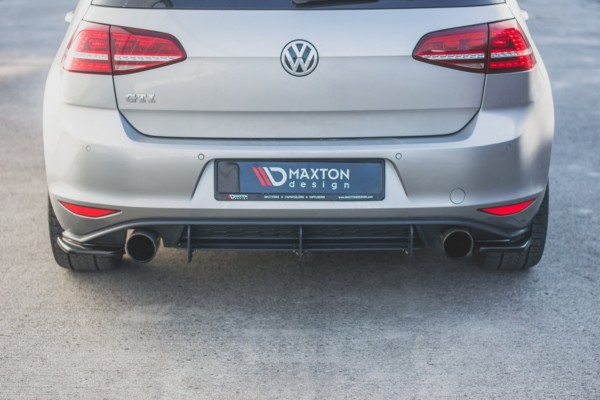 MAXTON DESIGN - Bočné difúzory zadného náraznika V.2 VW Golf 7 GTI , Čierny lesk – Obrázok 2