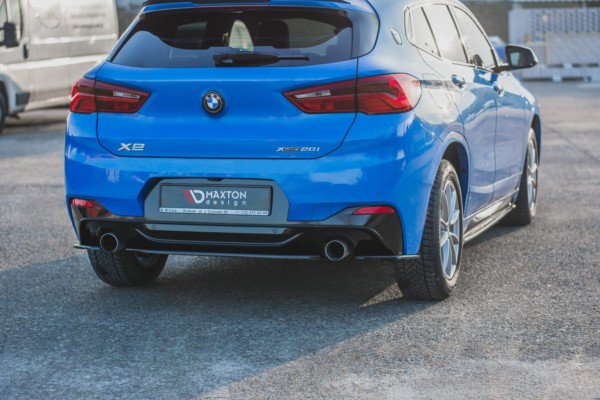 MAXTON DESIGN - Bočné difúzory zadného náraznika for vhodné pre BMW X2 F39 M-Pack , Čierny lesk – Obrázok 2