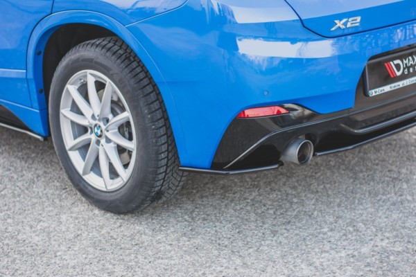 MAXTON DESIGN - Bočné difúzory zadného náraznika for vhodné pre BMW X2 F39 M-Pack , Čierny lesk – Obrázok 3