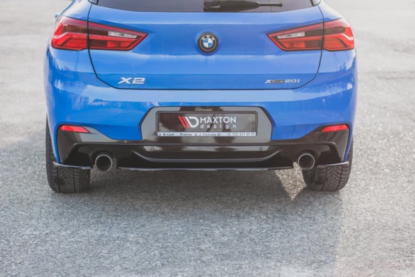 MAXTON DESIGN - Stredový spoiler pod zadný náraznik for vhodné pre BMW X2 F39 M-Pack , Čierny lesk – Obrázok 2