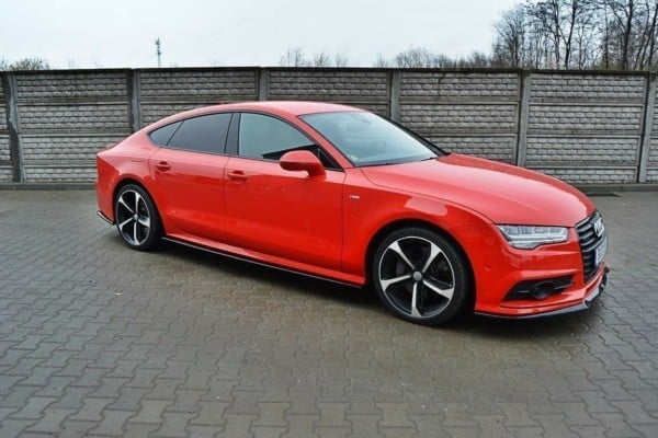 MAXTON DESIGN - Lišty pod prahy Audi S7 / A7 S-Line C7 FL , 
Čierny lesk – Obrázok 4