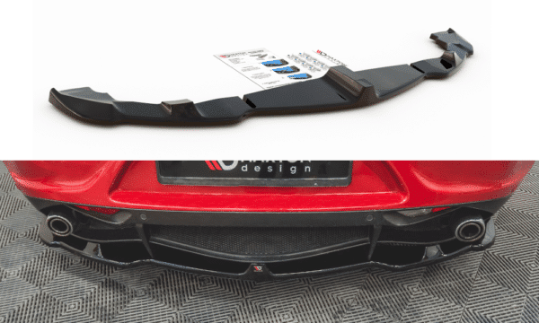 MAXTON DESIGN - Stredový spoiler pod zadný náraznik Alfa Romeo 4C , Čierny lesk