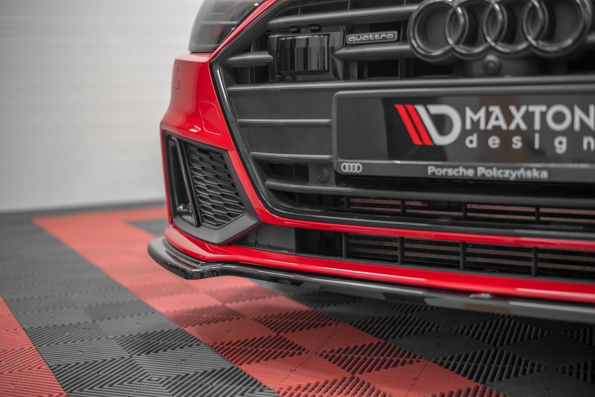 MAXTON DESIGN - Spoiler pod Predný náraznik V.1 Audi A7 C8 S-Line , Čierny lesk – Obrázok 4