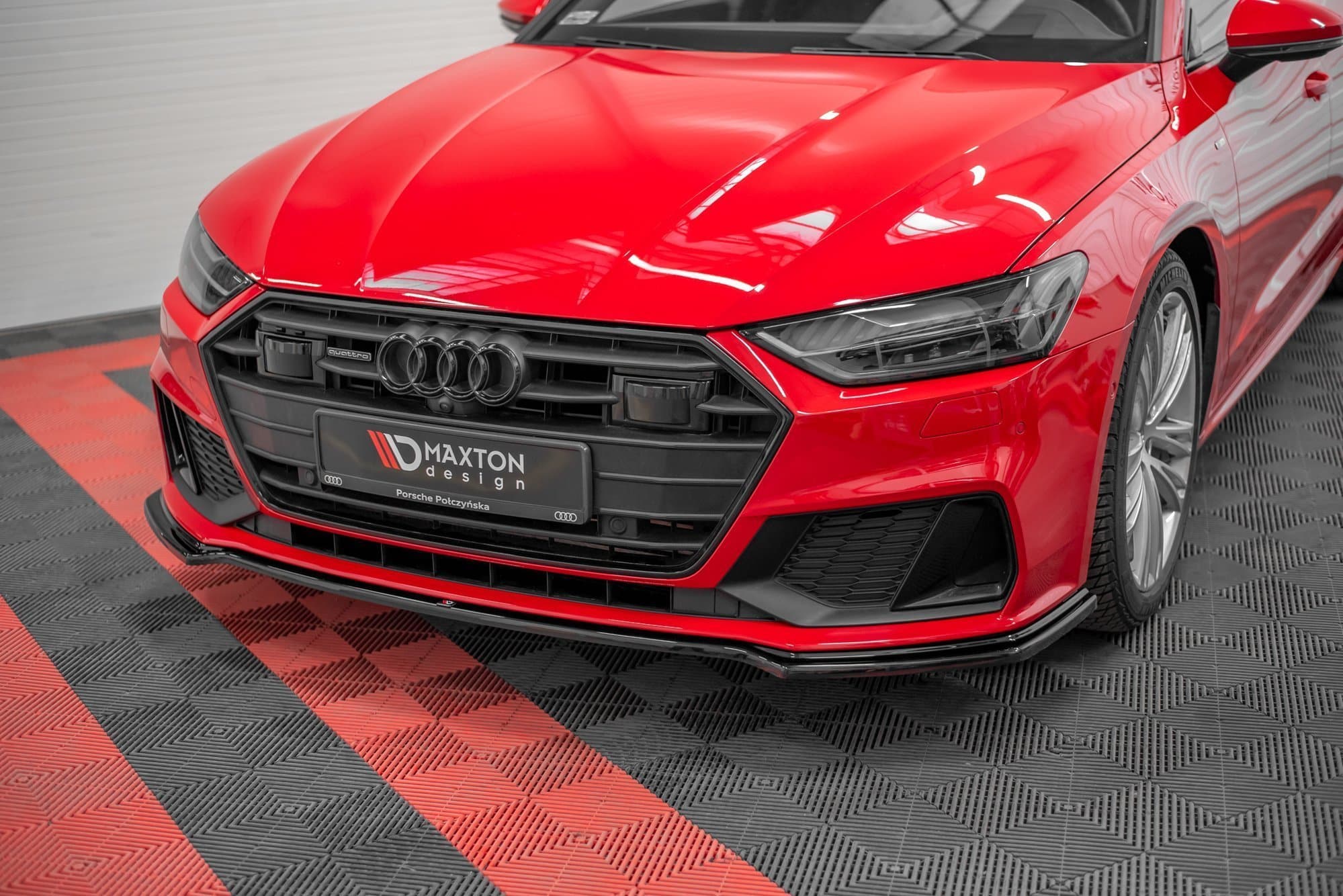 MAXTON DESIGN - Spoiler pod Predný náraznik V.1 Audi A7 C8 S-Line , Čierny lesk – Obrázok 3