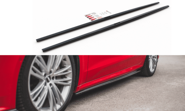 MAXTON DESIGN - Lišty pod prahy Audi A7 C8 S-Line , Čierny lesk
