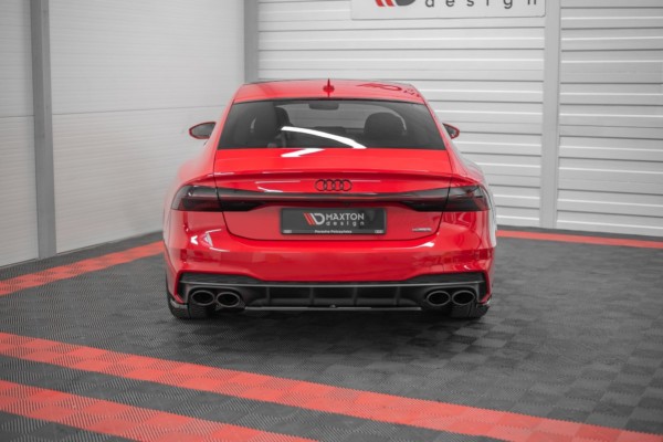 MAXTON DESIGN - Stredový spoiler pod zadný náraznik Audi A7 C8 S-Line , Čierny lesk – Obrázok 2