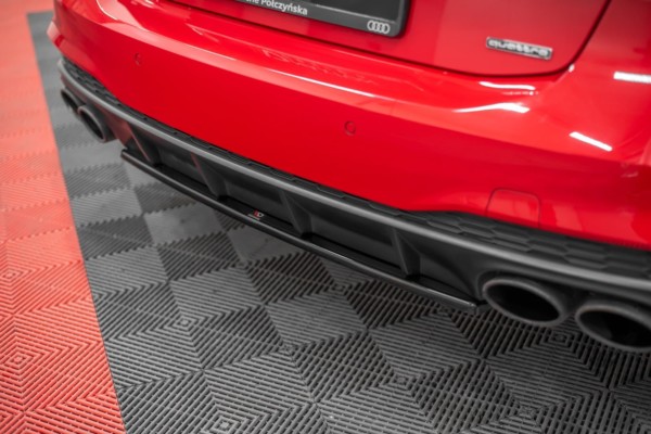 MAXTON DESIGN - Stredový spoiler pod zadný náraznik Audi A7 C8 S-Line , Čierny lesk – Obrázok 4