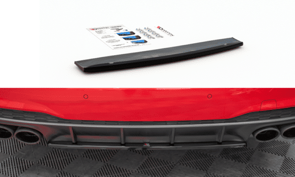 MAXTON DESIGN - Stredový spoiler pod zadný náraznik Audi A7 C8 S-Line , Čierny lesk