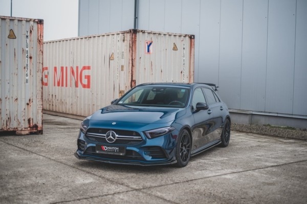 MAXTON DESIGN - Lišty pod prahy Mercedes A35 AMG W177 , Čierny lesk – Obrázok 2
