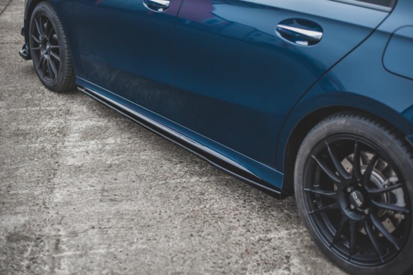 MAXTON DESIGN - Lišty pod prahy Mercedes A35 AMG W177 , Čierny lesk – Obrázok 5