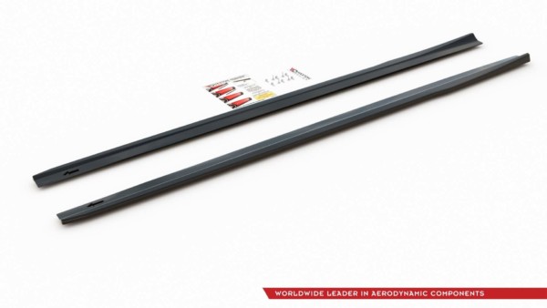 MAXTON DESIGN - Lišty pod prahy Mercedes A35 AMG W177 , Čierny lesk – Obrázok 7