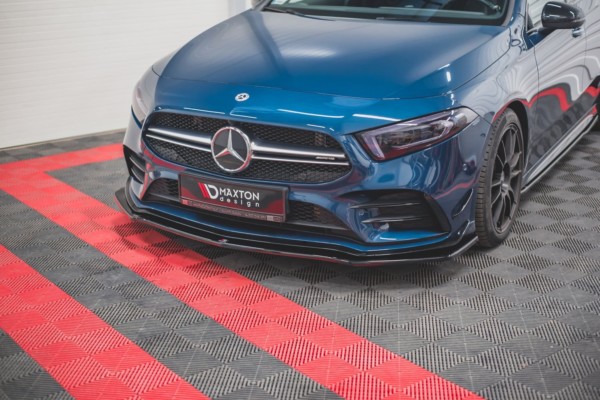 MAXTON DESIGN - Spoiler pod Predný náraznik   V.1 Mercedes A35 AMG W177 , Čierny lesk – Obrázok 2