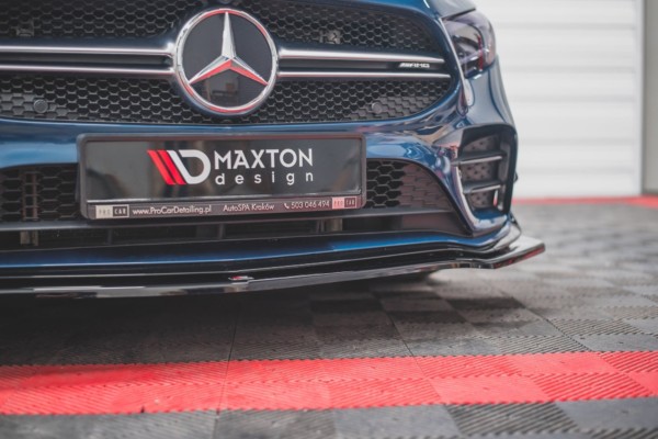 MAXTON DESIGN - Spoiler pod Predný náraznik   V.1 Mercedes A35 AMG W177 , Čierny lesk – Obrázok 5
