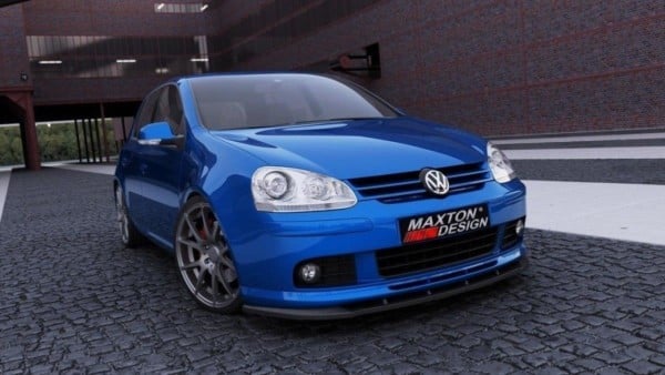 MAXTON DESIGN - Spoiler pod Predný náraznik   VW GOLF MK5 (FIT ONLY WITH VOTEX FRONT LIP) , 
Čierny lesk