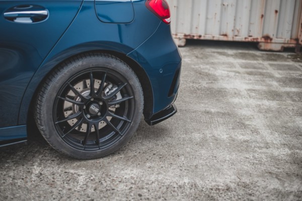 MAXTON DESIGN - Bočné difúzory zadného náraznika Mercedes A35 AMG W177 , Čierny lesk – Obrázok 3