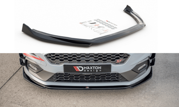 MAXTON DESIGN - Spoiler pod Predný náraznik   V.4 Ford Fiesta Mk8 ST / ST-Line , Čierny lesk