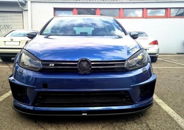 MAXTON DESIGN - Spoiler pod Predný náraznik   VW GOLF VI (FOR R400 BUMPER) , 
Čierny lesk
