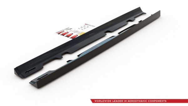 MAXTON DESIGN - Lišty pod prahy V.2 Ford Fiesta Mk8 ST / ST-Line , Čierny lesk – Obrázok 6