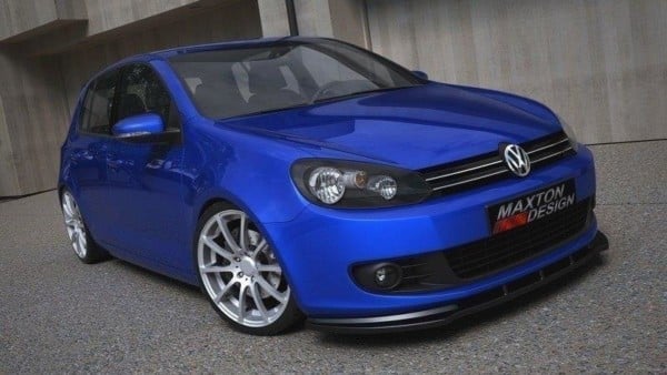 MAXTON DESIGN - Spoiler pod Predný náraznik   VW GOLF VI / Jetta , 
Čierny lesk