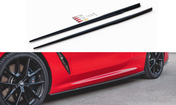 MAXTON DESIGN - Lišty pod prahy Bmw M850i G15 , Čierny lesk