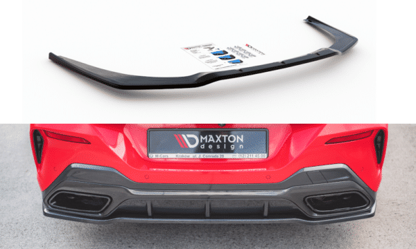MAXTON DESIGN - Stredový spoiler pod zadný náraznik Bmw M850i G15 , Čierny lesk