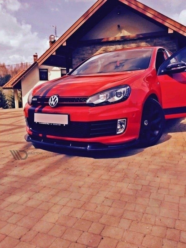 MAXTON DESIGN - Spoiler pod Predný náraznik   VW GOLF VI GTI 35TH , 
Čierny lesk