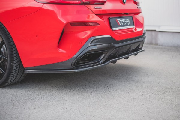 MAXTON DESIGN - Stredový spoiler pod zadný náraznik (with vertical bars) Bmw M850i G15 , Čierny lesk – Obrázok 5