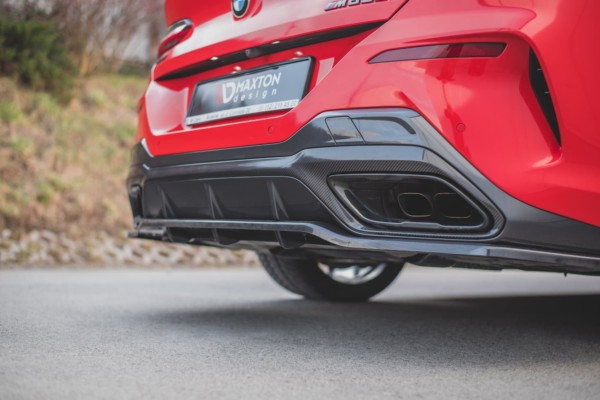 MAXTON DESIGN - Stredový spoiler pod zadný náraznik (with vertical bars) Bmw M850i G15 , Čierny lesk – Obrázok 4