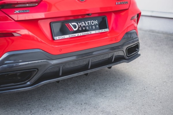 MAXTON DESIGN - Stredový spoiler pod zadný náraznik (with vertical bars) Bmw M850i G15 , Čierny lesk – Obrázok 6
