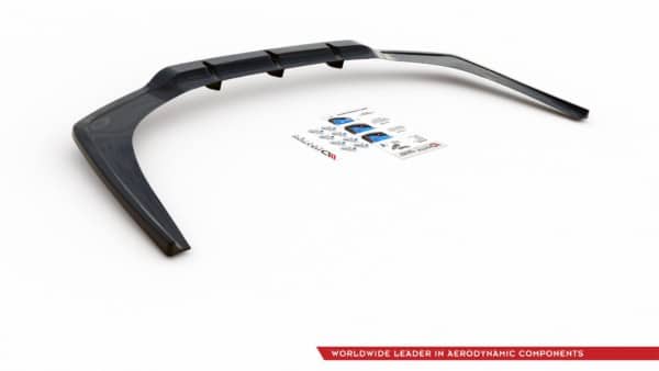 MAXTON DESIGN - Stredový spoiler pod zadný náraznik (with vertical bars) Bmw M850i G15 , Čierny lesk – Obrázok 7