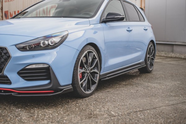 MAXTON DESIGN - Lišty pod prahy V.4 Hyundai I30 N Mk3 Hatchback/ Fastback , Čierny lesk – Obrázok 2