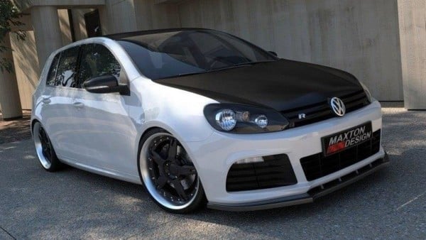 MAXTON DESIGN - Spoiler pod Predný náraznik   VW GOLF VI R , Čierny lesk 
953