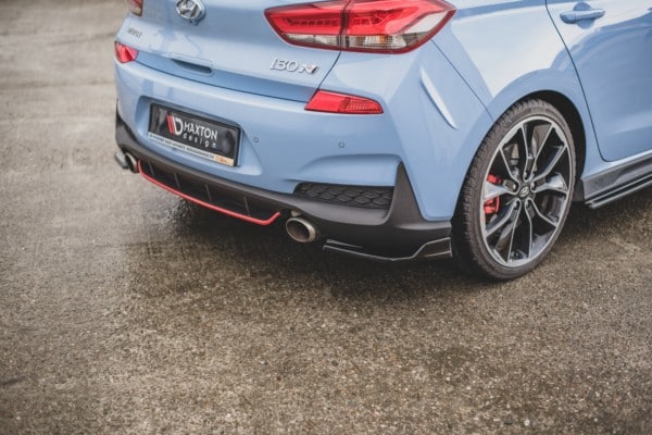 MAXTON DESIGN - Bočné difúzory zadného náraznika V.3 Hyundai I30 N Mk3 Hatchback , Čierny lesk – Obrázok 5