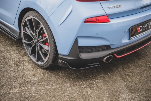 MAXTON DESIGN - Bočné difúzory zadného náraznika V.3 Hyundai I30 N Mk3 Hatchback , Čierny lesk – Obrázok 3